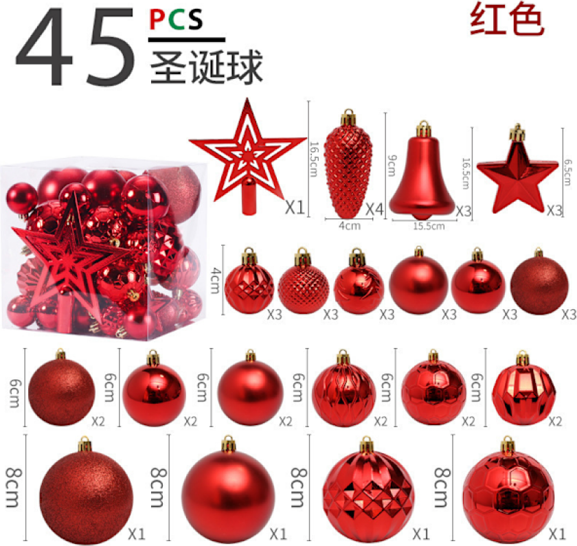 Julekuler Juletrærpynt Fargerike Kuler Henger Julemateriale Tilbehør DIY Julepynt