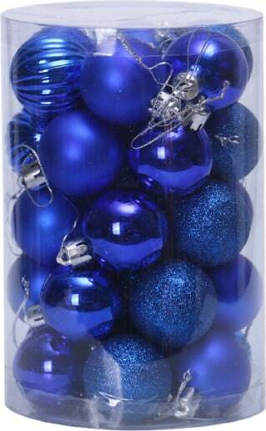 34 stykker 4 cm knusefrie julekulepynt til jul