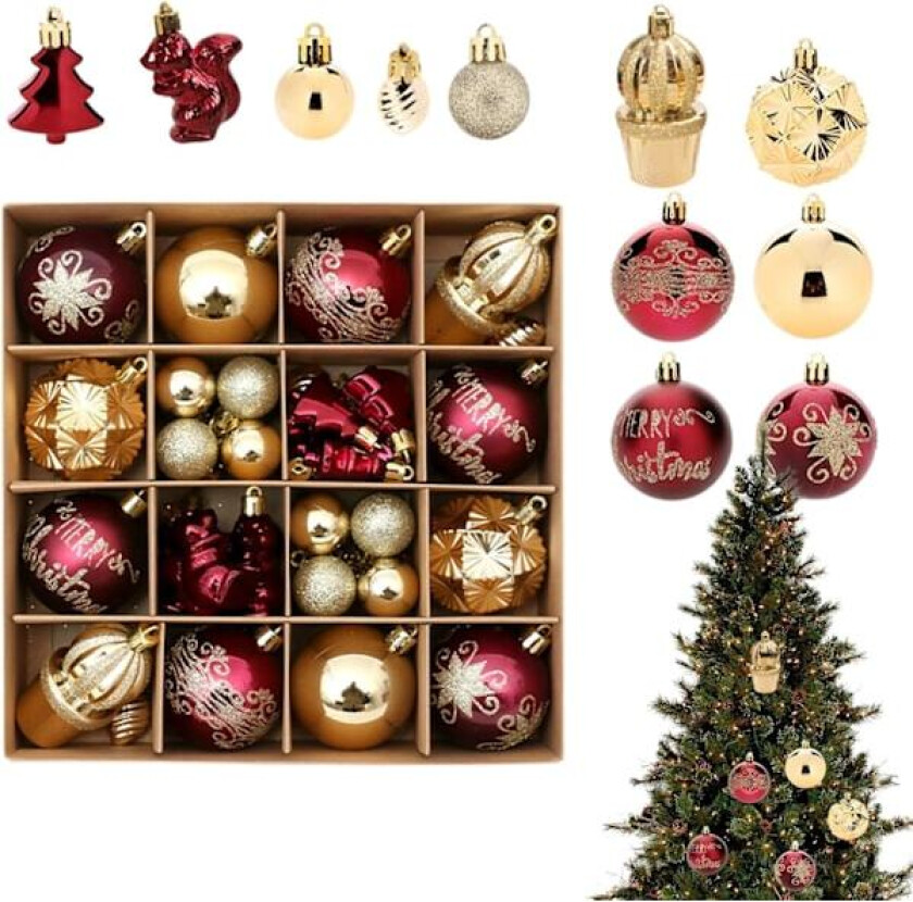 Uknuselige julekulesett | Sesongmessige dekorative kuler for hjemmet