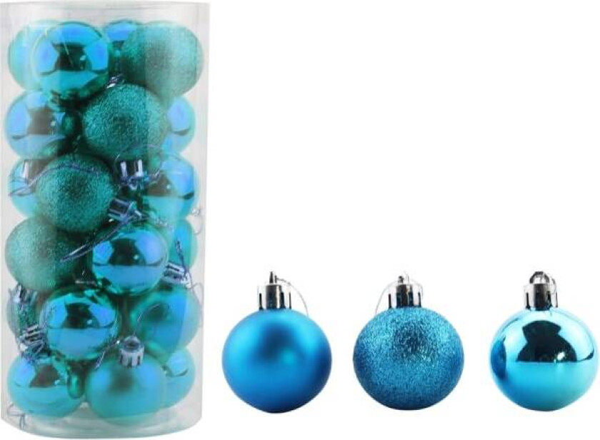 24 stk 1.57\" Små Julekulepynt Knusefrie Jule"