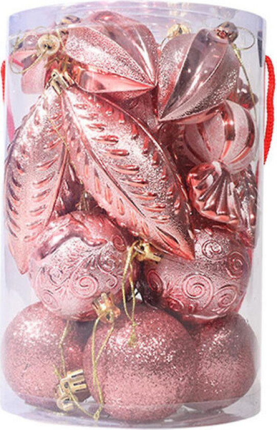 21 stk Julekule Ornamenter - Glitter Dekorerte Julekuler C