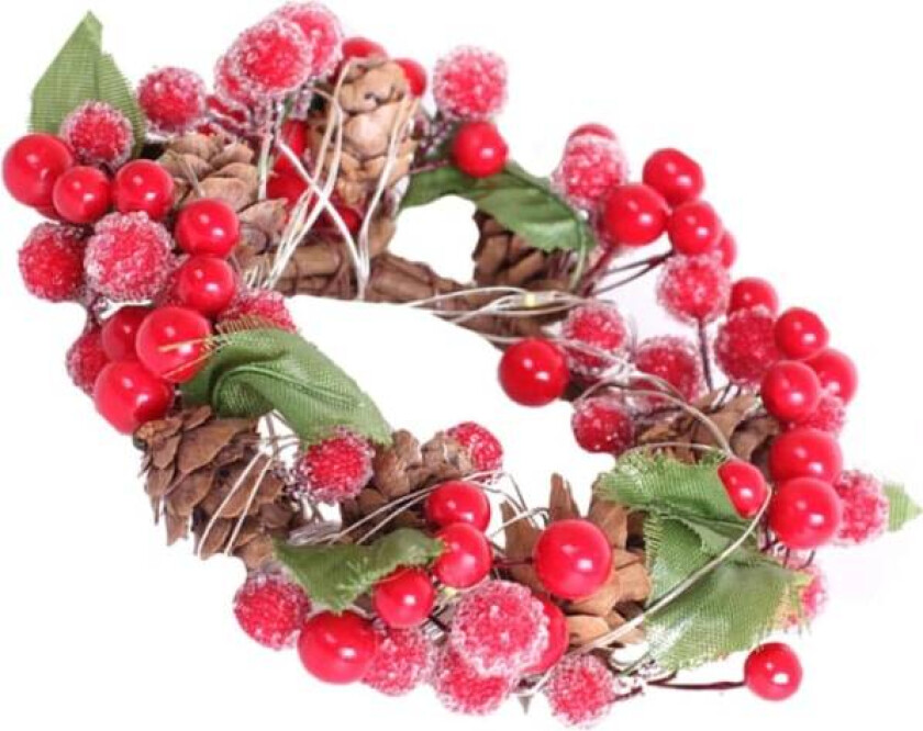 1 stk 10 cm julehenger julekrans LED dekorativ D