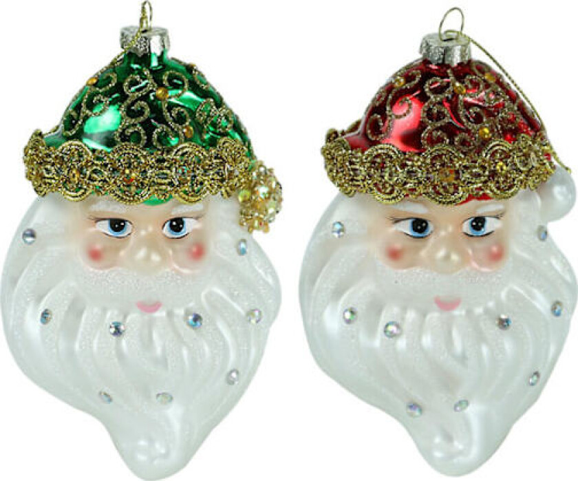 Juleglass Nisse Juletreanheng 2 stk Hjem Festival Feriefest Dør