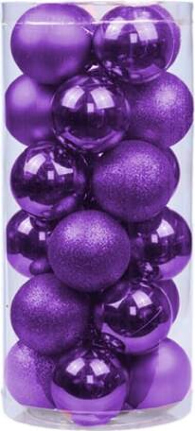 24 stk 6 cm knusebestandige julekuler