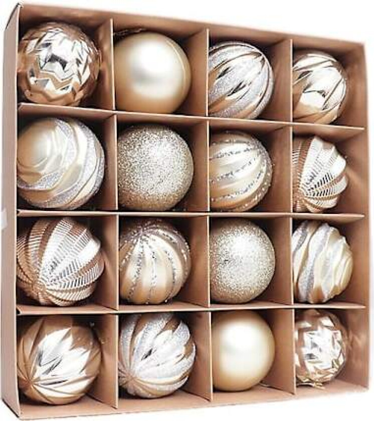 2024 Nye 16 stk 6cm Fargerike Julekuler Ornament Fest Henger Dekorasjon Julekuler Nyttårsgave Champagne