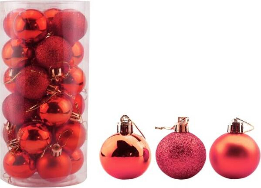 24 stk 1.57\" Små Julekulepynt Knusefrie Jule"