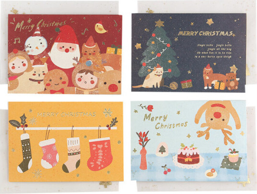 4 juli vikning bronzing gratulasjonskort julesesong ble CDQ