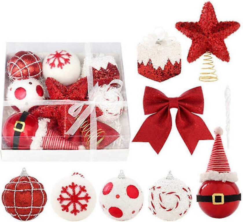 Julekuler Ornamenter, Juletre Hengende Kule Julenissen Tema Julekule Sett med Jul