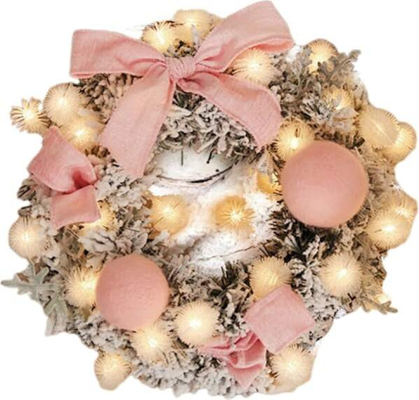 Julekrans Forhåndsopplyst Kunstig Girlander Dekorert Girlander med 30 Hår