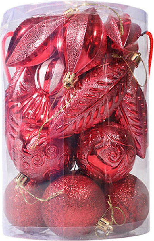 21 stk Julekule Ornamenter - Glitter Dekorert Julekule 1