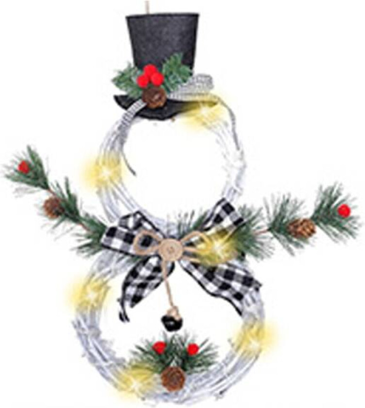 Julekrans med LED-lys