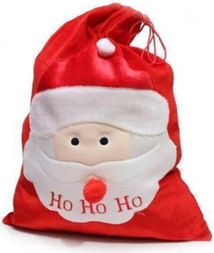 70 * 100 cm stor gavepose i gullfarget fløyel med julemotiv