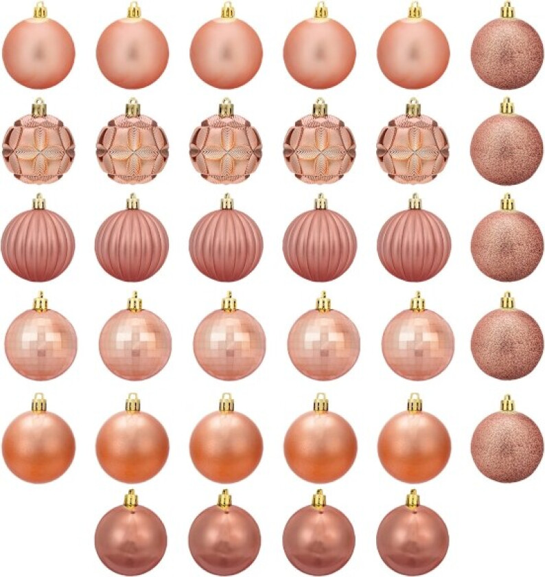 Julekuler i plast, ubruddbar, hengende dekorasjoner til juletreet, pynt til krans