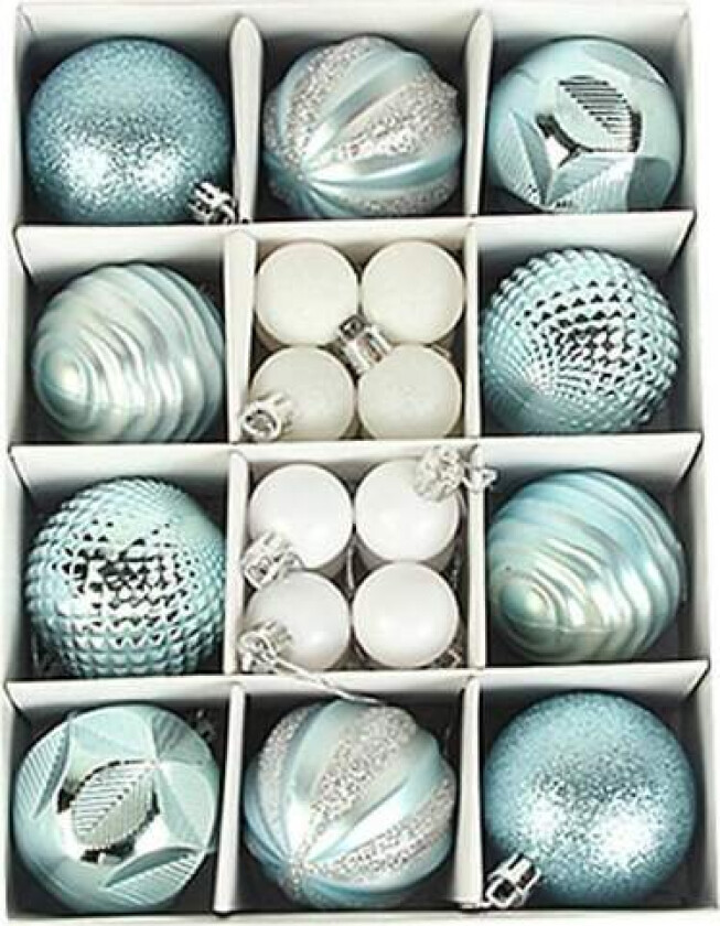 Julekuler Ornament - 60mm/30mm Knusefrie Uregelmessige Jul