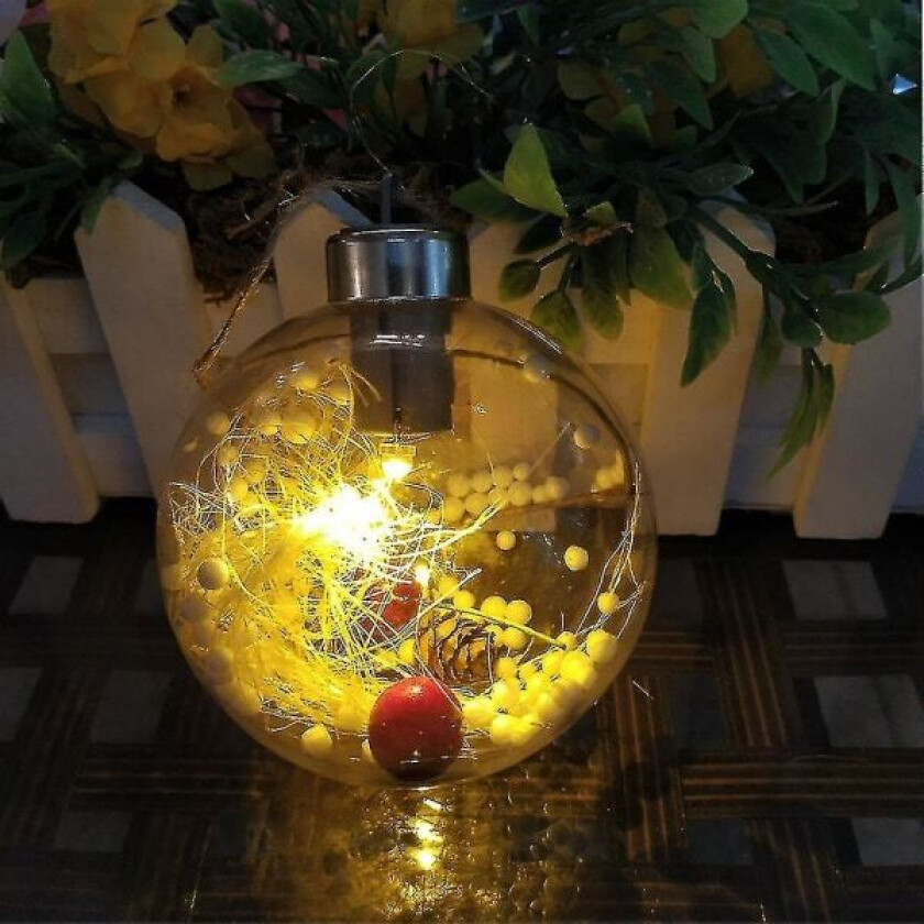 Julepynt anheng ornament gjennomsiktig julekule lys