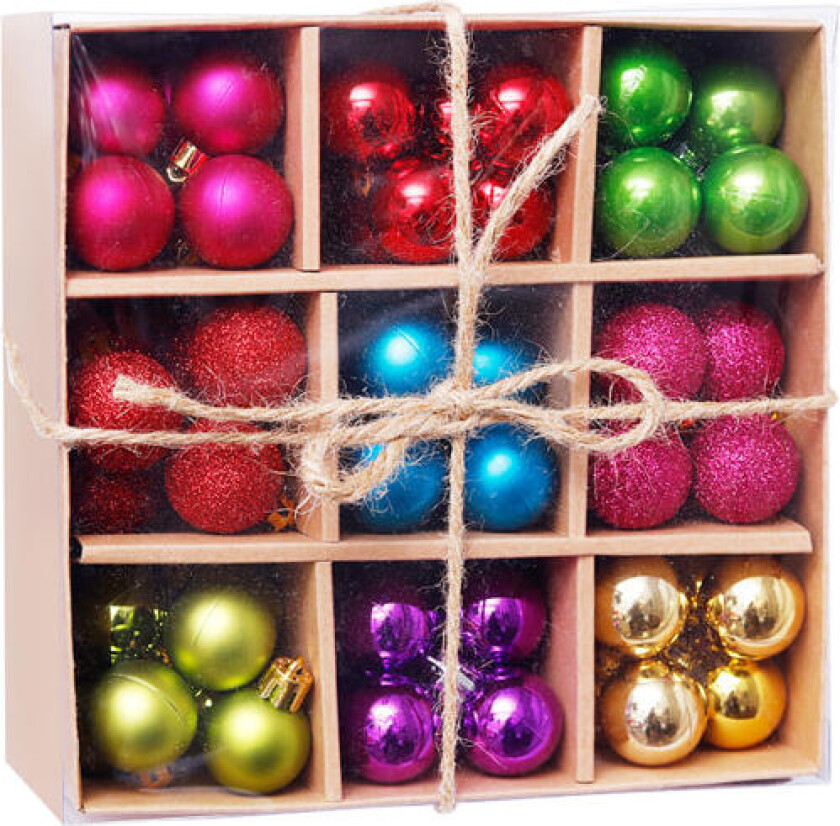 CDQ Julekule 99 stk 3cm/1.18 tommer Julepynt Multifarget