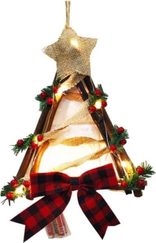 Julekrans Dørkrans Hengedkorasjon for Festdekor Vegg Vinterkrans Ornament Bakgrunner Festdekorasjon