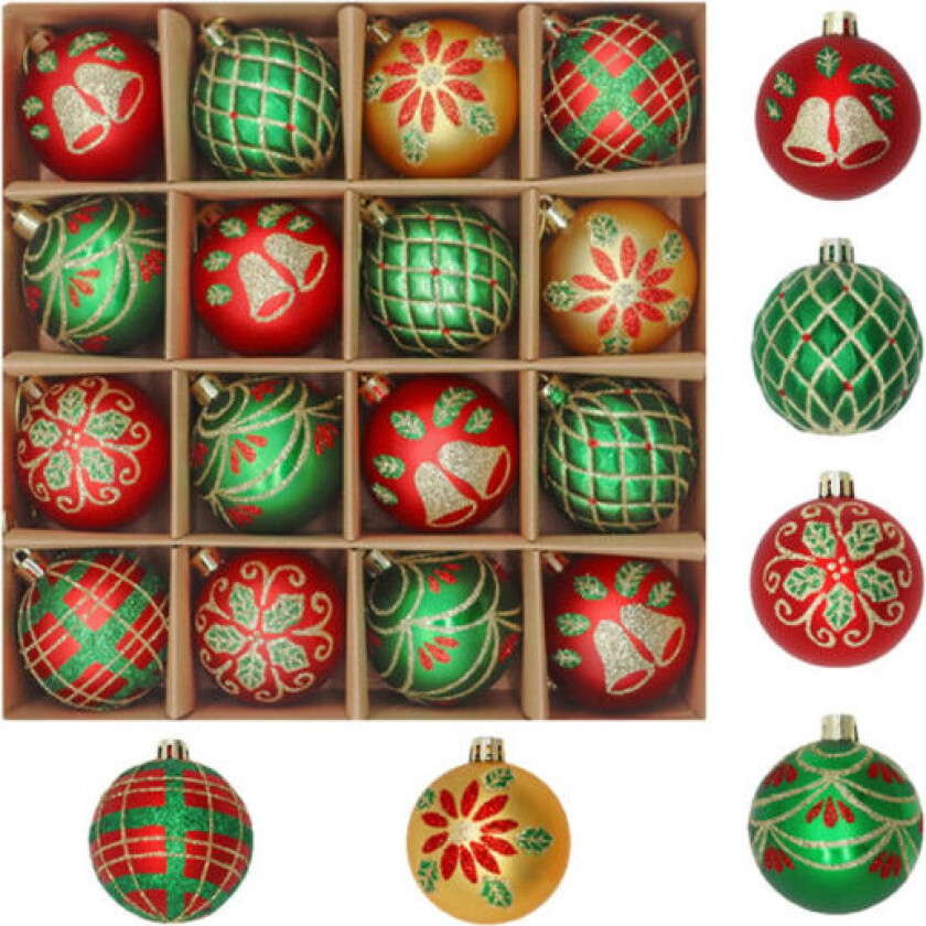 Julepynt Ut salg 42 stk Julekuler Pynt Til Juletreet, Delikat Juledekorasjon Kule Sett Knusefritt Plast Jul