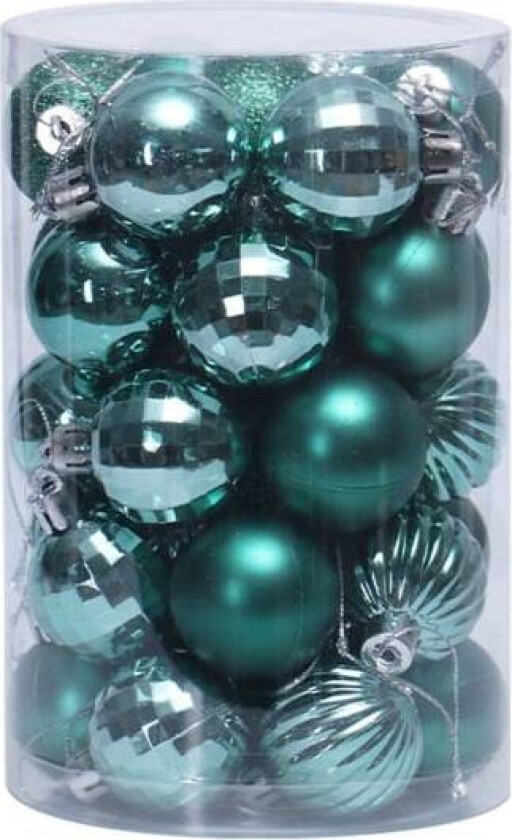 Julekule stående ball, sett med 34 julekuledekorasjoner for juletredekorasjoner og Chri