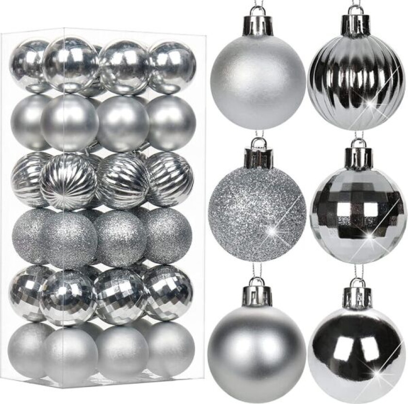 36 stk. Julekuler Ornamenter Knusefrie Juler Tre Henger DXGHC