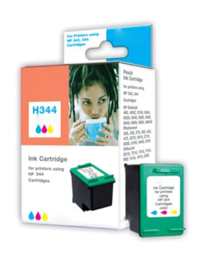 Blekkpatron tilsvarer HP 344 - flere farger