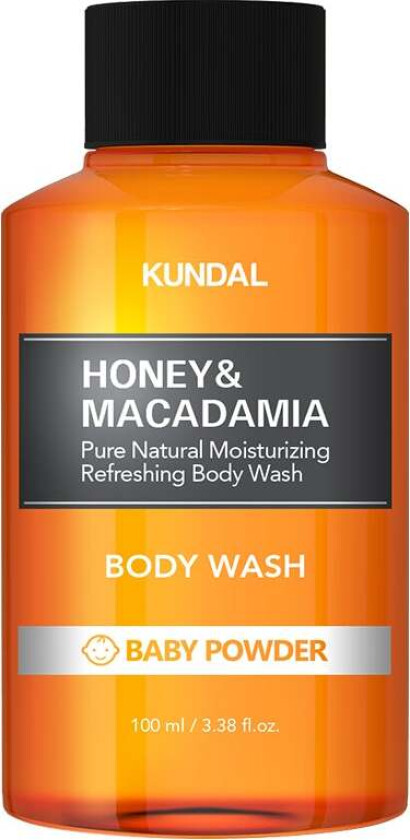 Bilde av Honey & Macadamia Pure Body Wash Baby Powder 100 ml