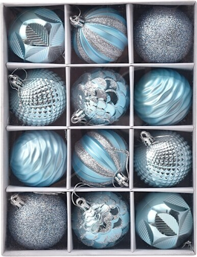 6cm 12 stk Julekule Gaveeske Malte Sett Juletrepynt Henger Ferievinduutstilling A 6cm (12 pieces)