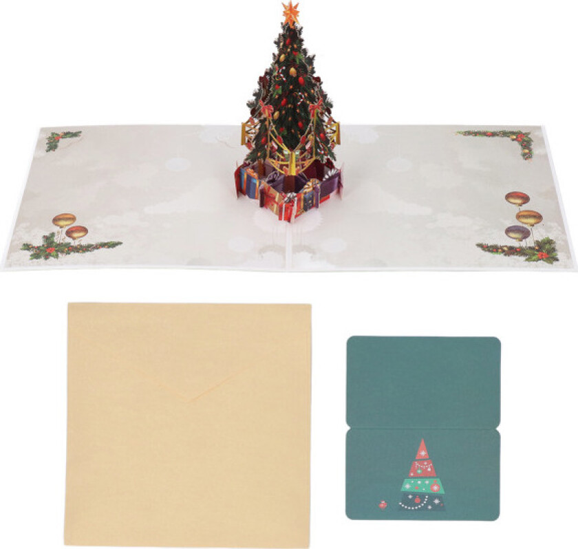 3D julekort Utsøkt juletredesign 3D gratulasjonskort