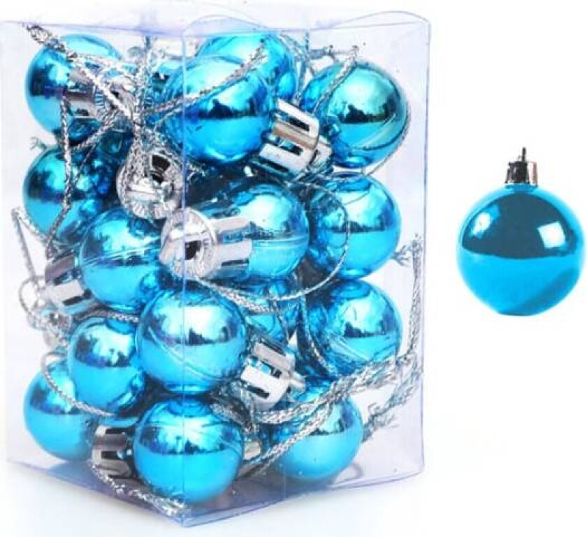 Julekuler 24 stk 2cm Mini Julekuler Pynt Knusefrie