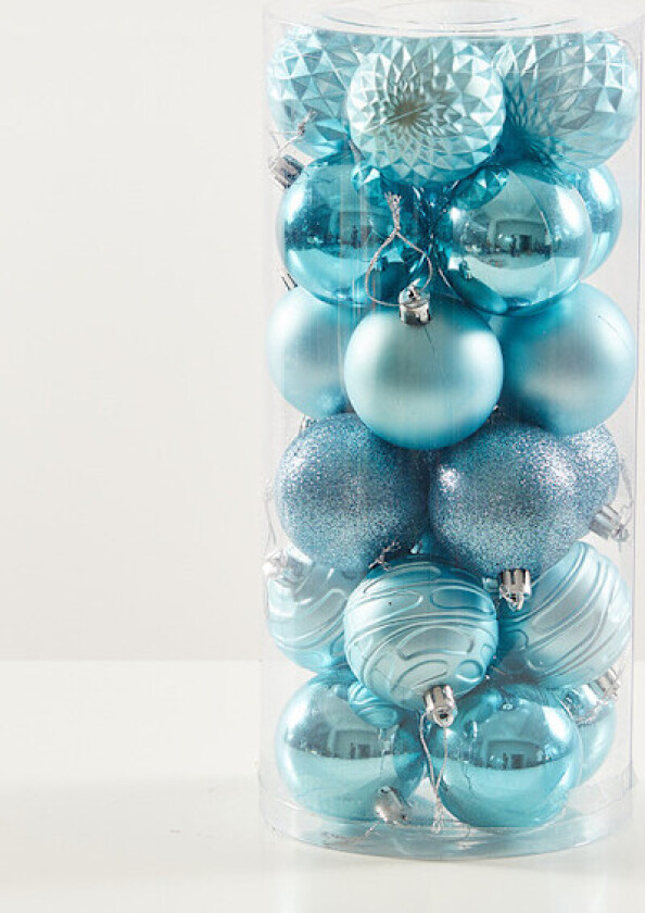 Gullfargede Julekuler, Julepynt, Plastpyntkuler Matt eller Blank Overflate, med Tredekor