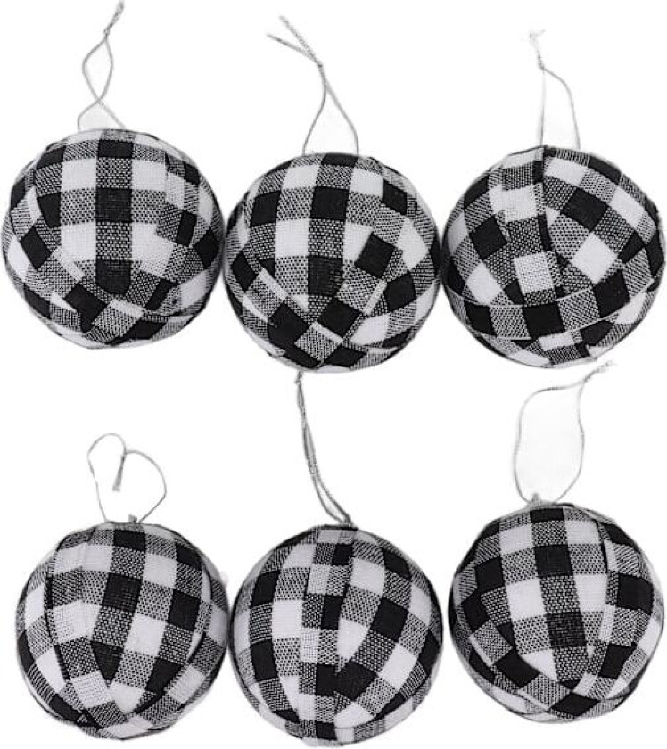 6 stk 70 mm 2,76 tommers julekulepynt til juletreet Nyttårsdekorasjon