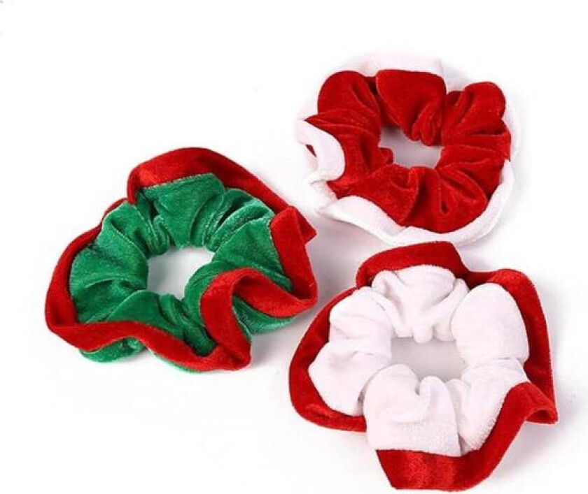 Jule-Scrunchie i blandet farget flanell, jule-H DXGHC
