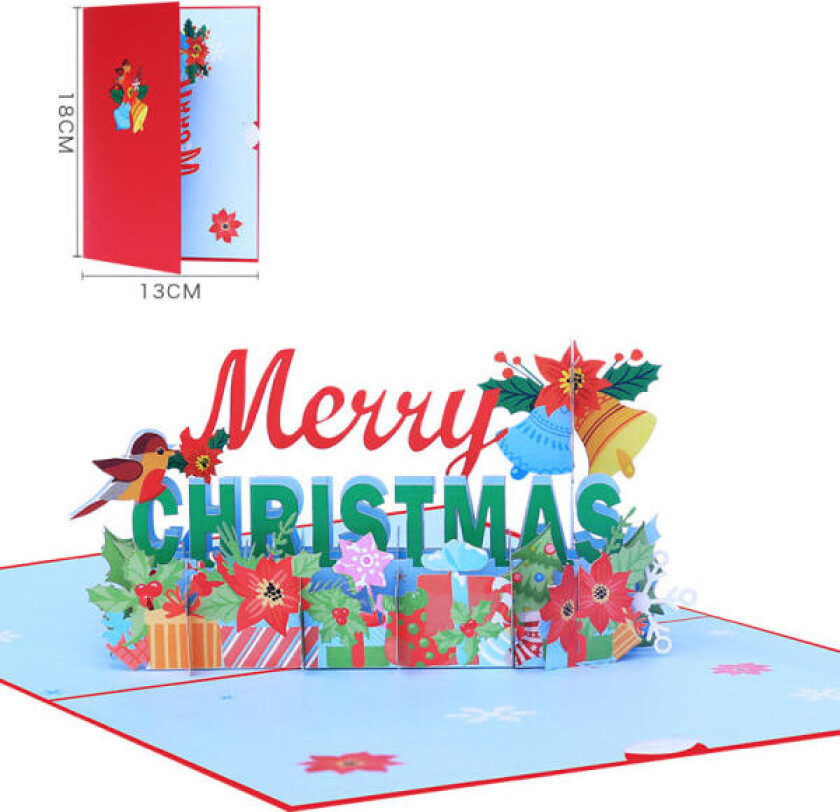 10 stk 3D God Jul gratulasjonskort Tre Rådyr gaveeske Pa