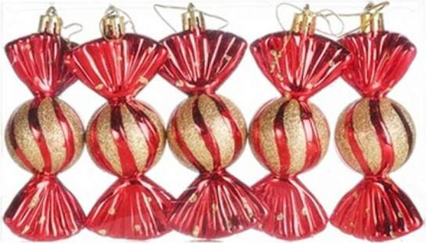 5 røde julekule-formede julekuler, julekuler C