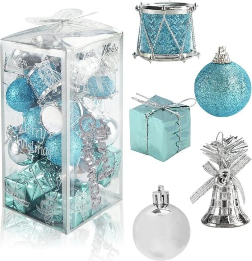 32 stk julekulepynt, julepynt til juletre