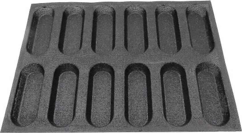 12 hull silikon baguetteform - non-stick perforert fransk brødform, hotdogformer, bakeware
