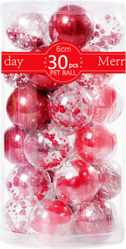 Julekulepynt Dekorative Julekuler Kulepyntsett med Fyllte Delikate Dekorasjoner