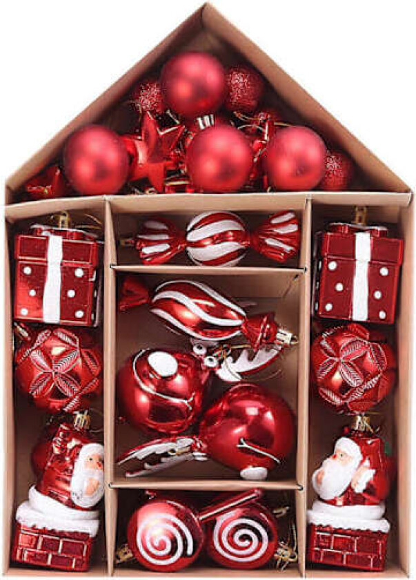 Julekulepynt 6 cm, Julepynt til Juletreet, Hjemmefest, Høytidsdekorasjon