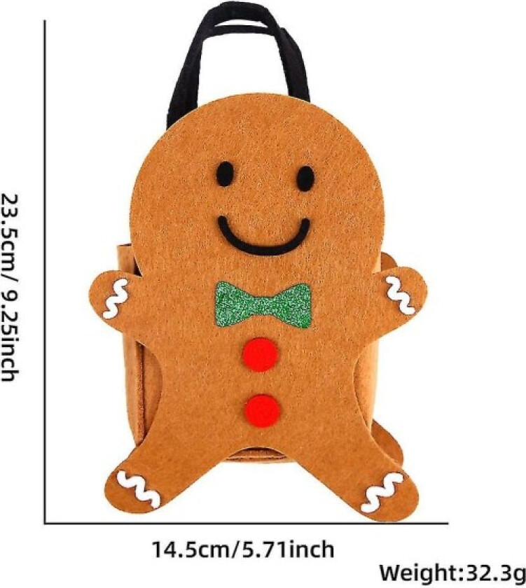 Julegavepose Julebarn Gavepose Filtpose Tegneserie Elg Jule Strømpe Tote Bag(stil 1)