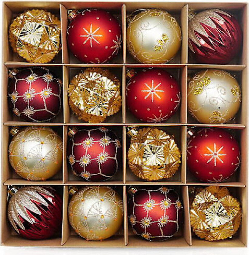 16 stk Julekule 16 8cm Plast Julefargekule Juletre Henger Ornament Henger Ornamenter hongjin