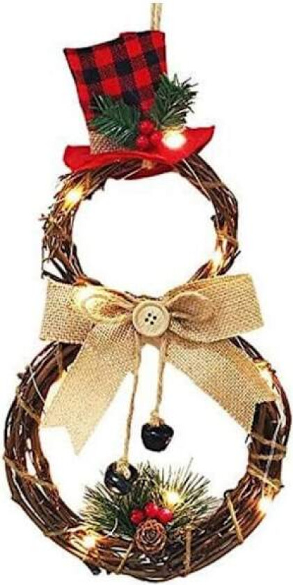 Julekrans rotting med LED-lys