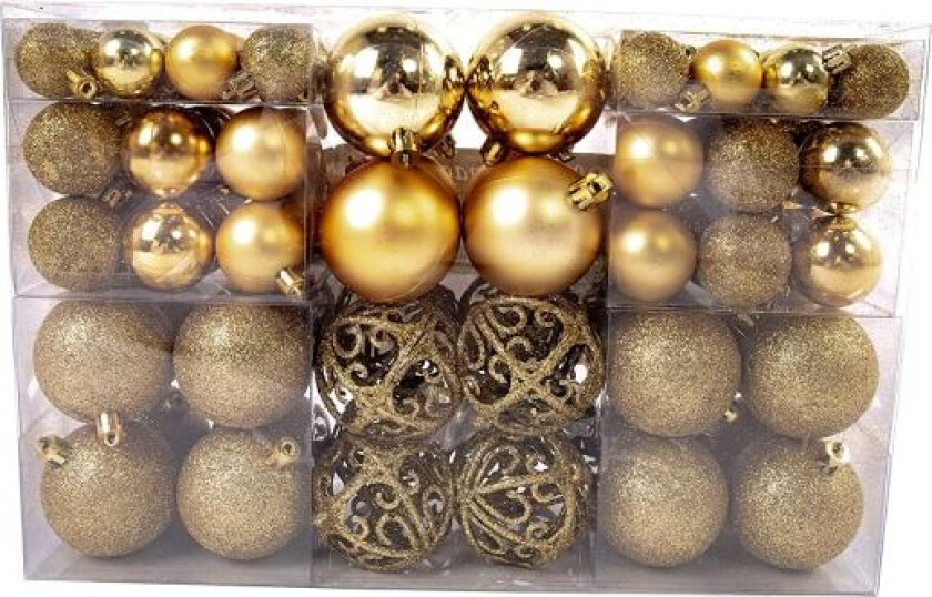 Lifestyle & More 100-delt sett med julekuler i lilla