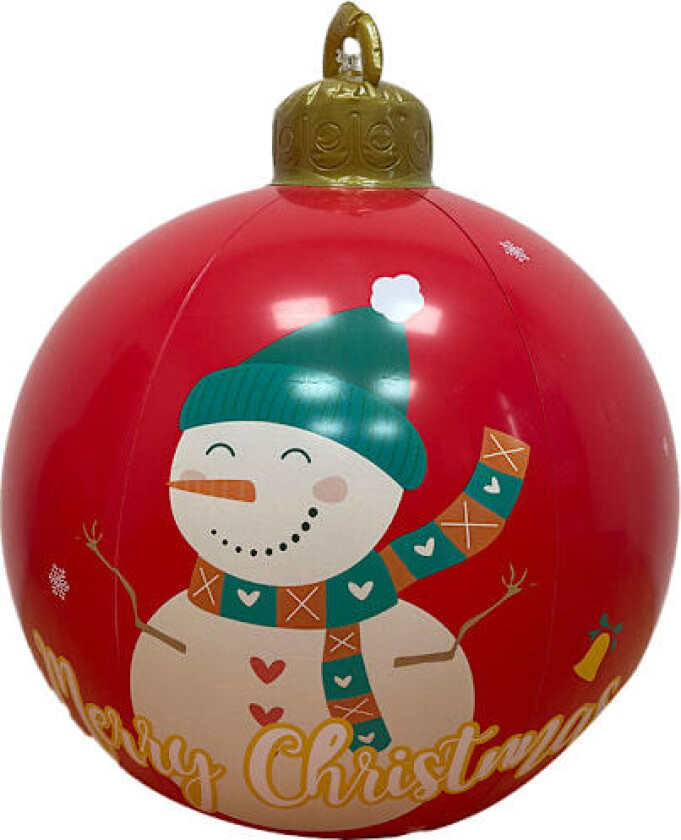 Oppblåsbar julepyntkule, LED fjernkontroll lys julekule hage festlig arrangement av ballonger style3