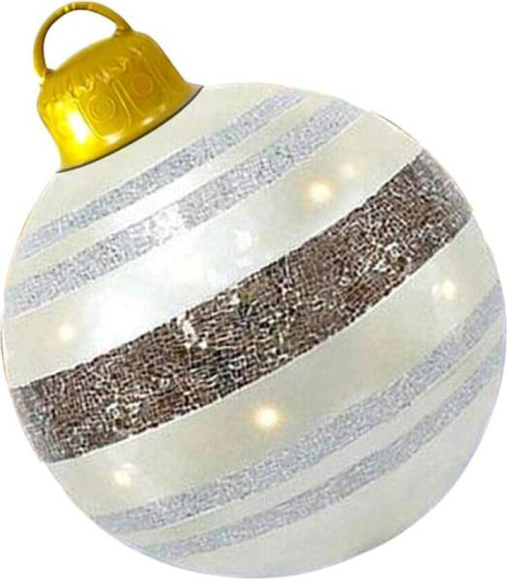 60cm gigantisk julekule, gjennomsiktig ball, gigantisk oppblåsbar julekule, dekorert utendørs oppblåsbar julekule, PVC julepynt (