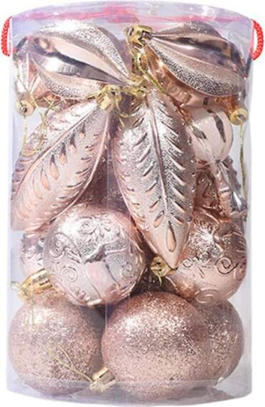 21 stk Juletrær Ornament Kuler - Glitter Dekorert Julekule 3