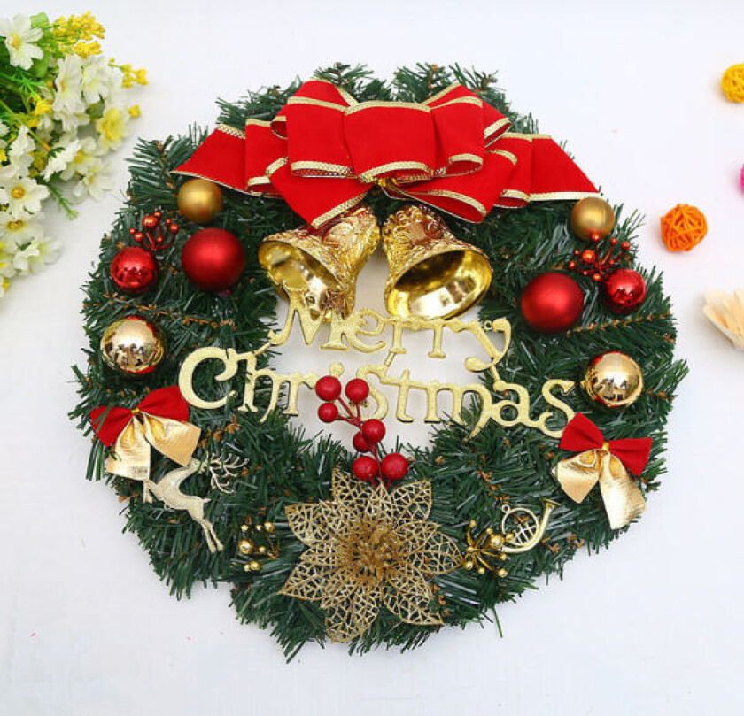 Julekranser til inngangsdøren utendørs julekrans til julepynt I