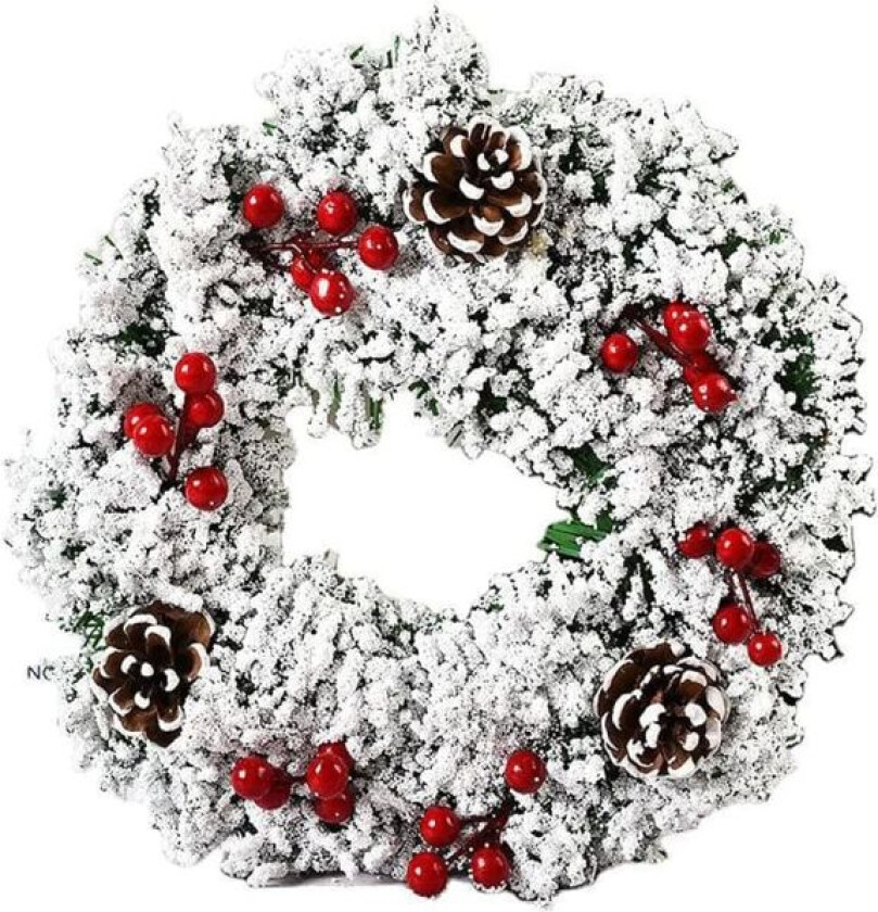 Kunstig julekrans for dør, til oppheng