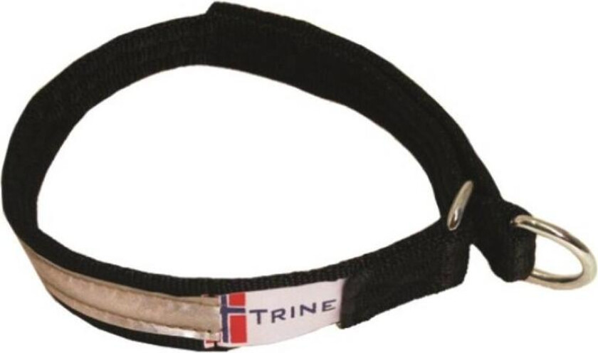 Halsbånd i webb med refleks Sort 60 cm