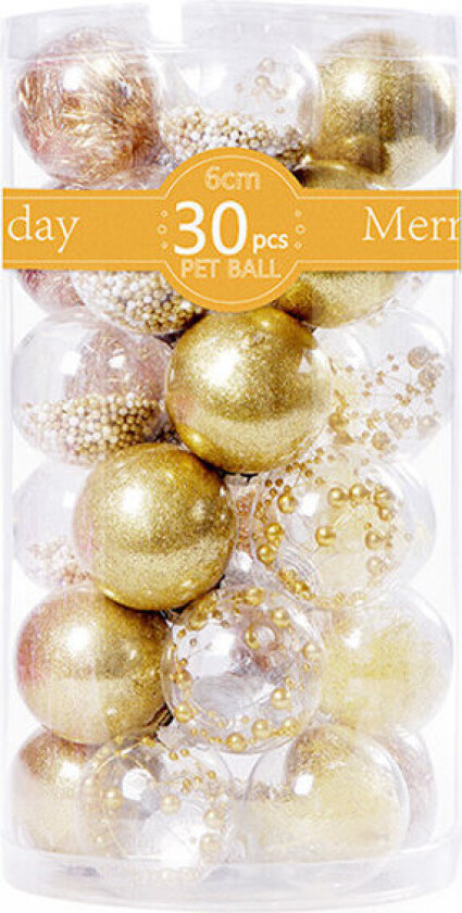 Julekulepynt Dekorative Julekuler Kulepyntsett med Fyllte Delikate Dekorasjoner