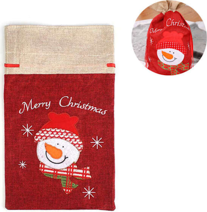 Julepose Nissepose Gavepose Gavepose Julepynt Godteripose til å fylle (Snømann)